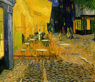 Cafe Terrace, Place du Forum, Arles (detail) by Vincent van Gogh